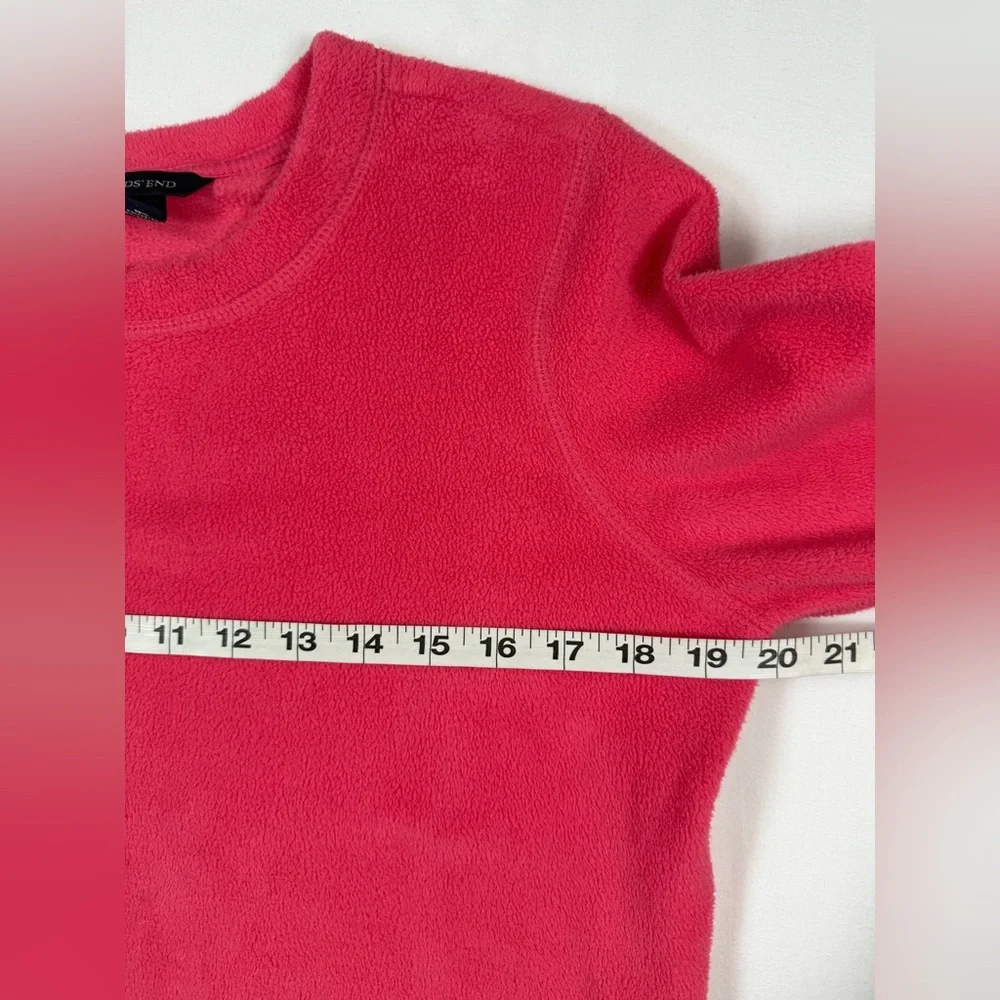 LANDS’ END Girls Fleece Pullover Top S Cozy Winter Warm Pink‎ Softwear Comfy
